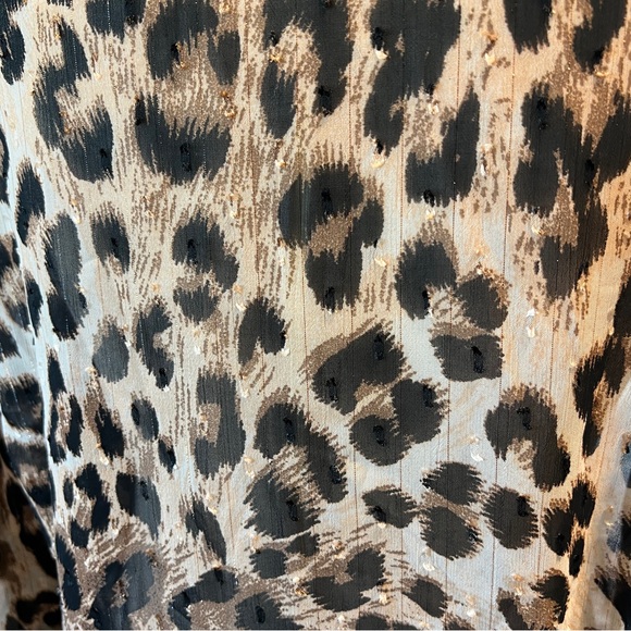 by & by Leopard Print Button-Down Blouse - Brown & Black - Picture 6 of 10